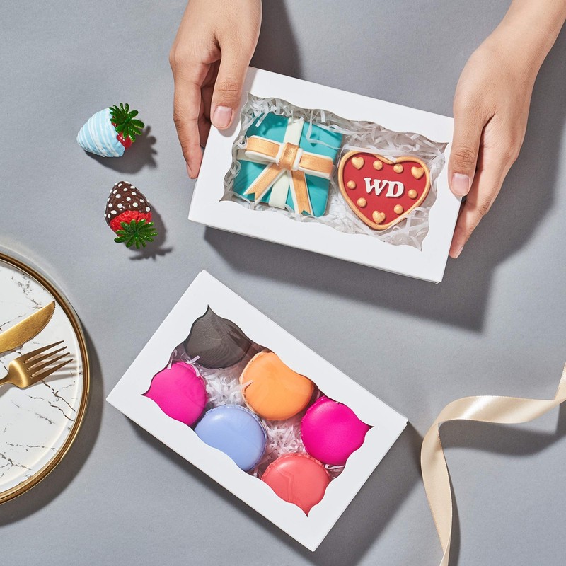 24 Pack 7 x 4 3/8 x 1 1/2 inches Cookies Boxes for 2 Auto-Popup Macaron Boxes... gallery