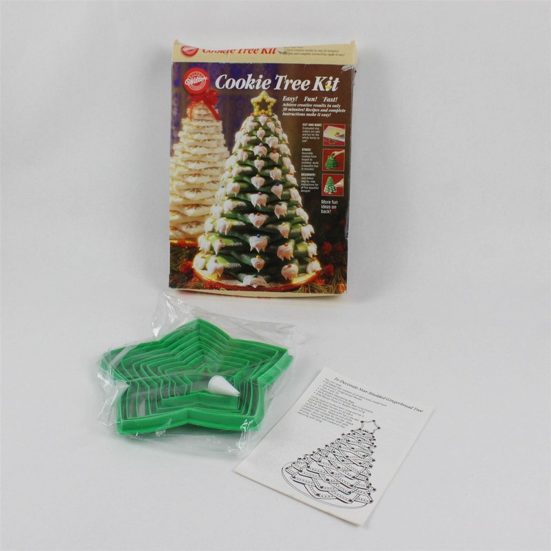 Vintage 1994 Wilton Christmas Cookie Tree Kit Open Box