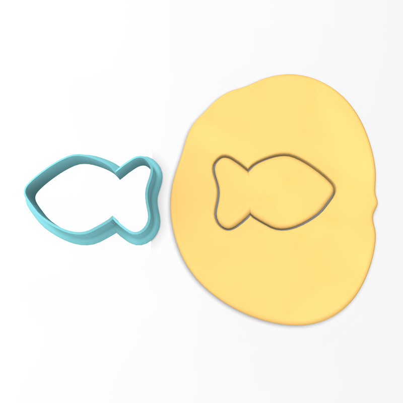 Goldfish Cookie Cutter Outline #1 | Fish Pond Stream Fisherman Craft Treat gallery