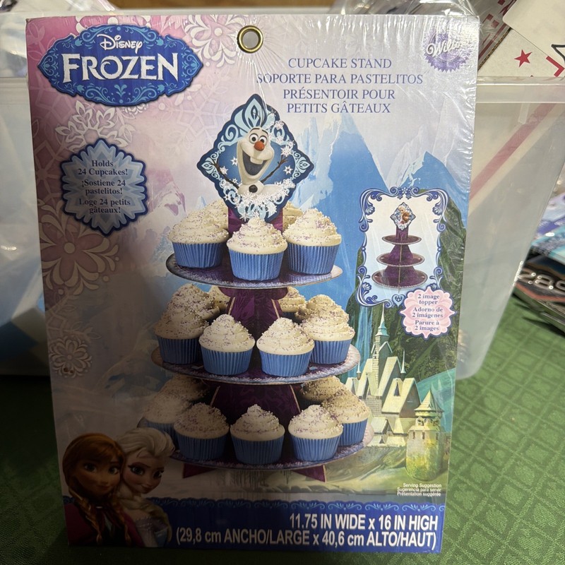New Wilton Disney Frozen Cupcake 3 Tier Display Hold 24 11.75″ W x16” Tall