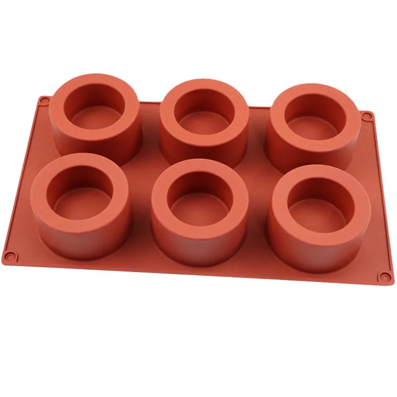 Reusable 6 Cavity Cylinder Mousse Cake Mold Chocolate Mold Kitchen Baking Tools gallery