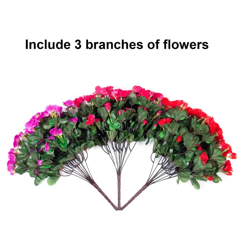 Hyeflora Artificial Faux Outdoor Outside Flowers Plants For Spring Decor Fake gallery