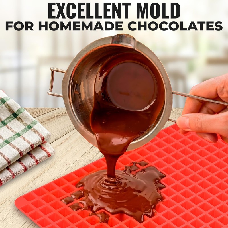 16x11.42" Non-Slip Red Pyramid Baking Mat - Easy to Clean 16"L x 11.4"W, gallery