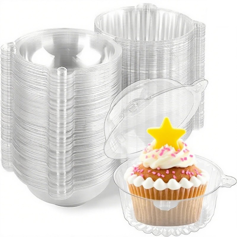 Cute Bear Cake Packaging Boxes – 50 Pcs Adorable Muffin & Dessert Takeout Con…