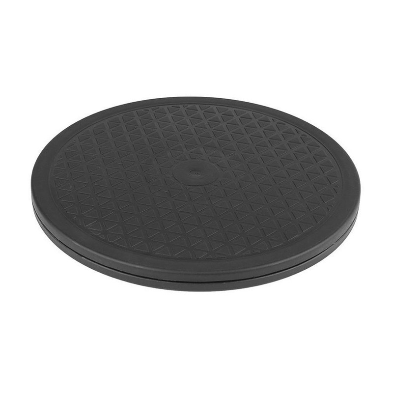 1Pc Rubber Table Turntable Rotating Information Sharing Turntable (Black) gallery