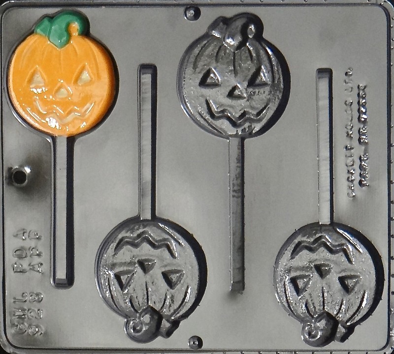 Pumpkin Jack O Lantern Lollipop Chocolate Candy Mold Halloween 928 NEW