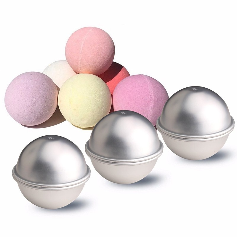 Warmbuy 12 Pcs DIY Metal Bath Bomb Molds, Set of 6 12 Pcs, Silver gallery