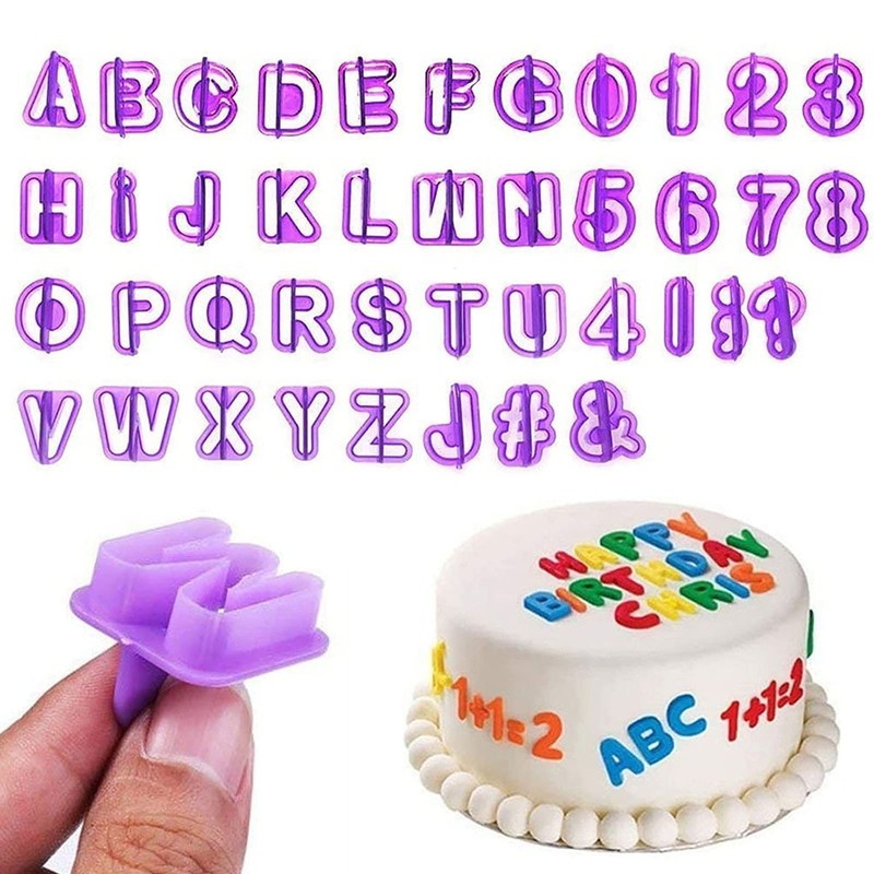 Fondant Letter Cutters, Alphabet Cutters, Letter and Number Fondant Cutter Se…