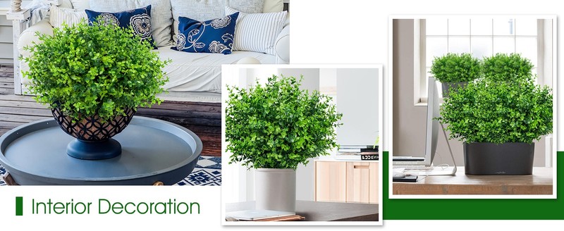 12 Bundles Greenery Artificial Plants Outdoors, Eucalyptus Stems UV gallery