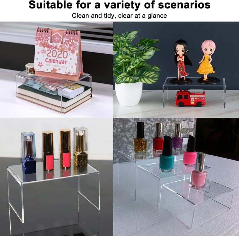 Acrylic Display Risers 2 Sets 3 4 5 Inch Clear Stand gallery