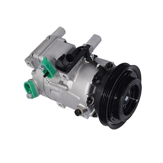 AC Compressor and A/C Clutch, A/C Ports 4 Grooves Replacement for Accent 1.6L