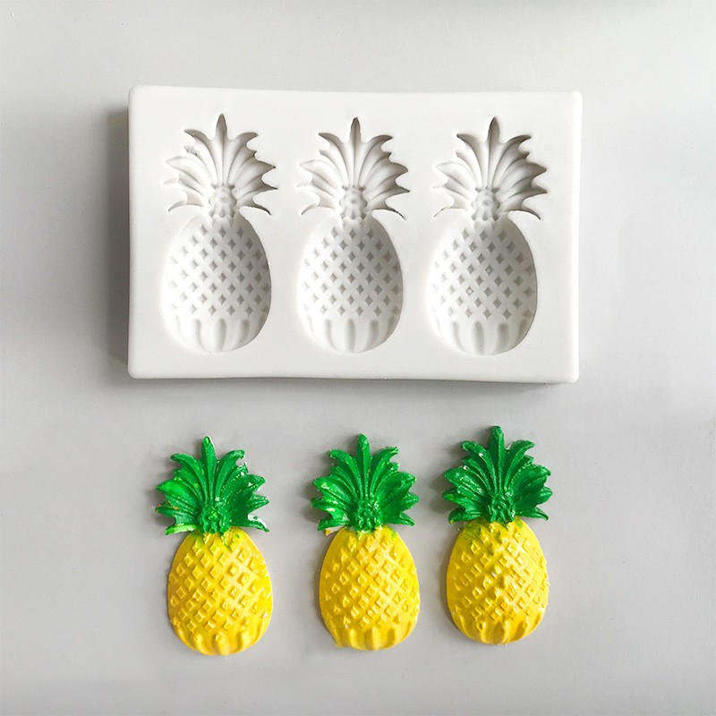 Summer Fruit Silicone Mold Strawberry Pineapple Shape Fondant Mold Cake Cupcake gallery