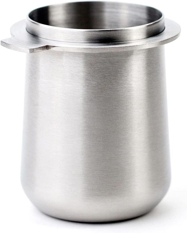 Crema Coffee Products | 54mm Dosing Cup | Brushed 53.4, Stainless