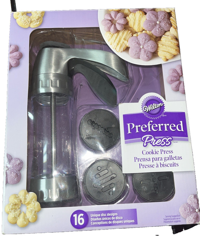 Wilton Preferred Cookie Press Worlds Best Cookie Press 12 Full &3 Mini Discs
