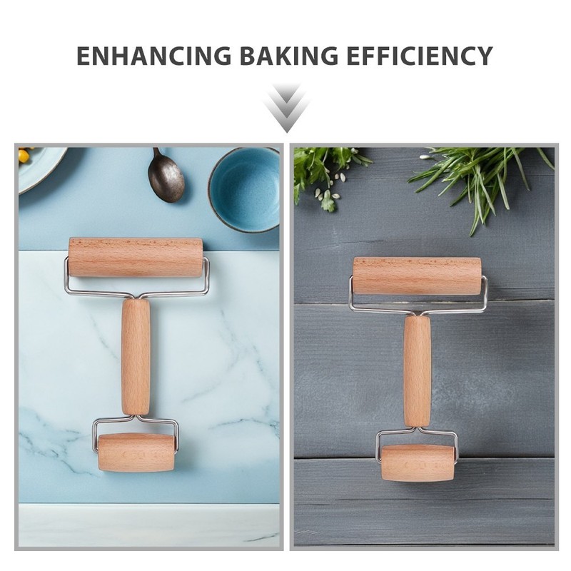 2 Pcs Small Wooden Dough Roller Pins Double Ended Stick Pastry Pizza Roller gallery