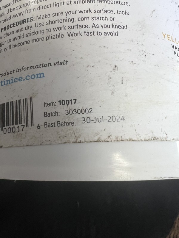 Satin Ice Vanilla Fondant, 5 Lbs Yellow Vanilla Flavor Exp Jul 30 2024 gallery