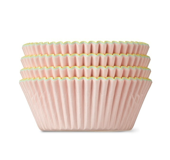 Cupcake Liners, Pink/Yellow/Blue, 96 Count