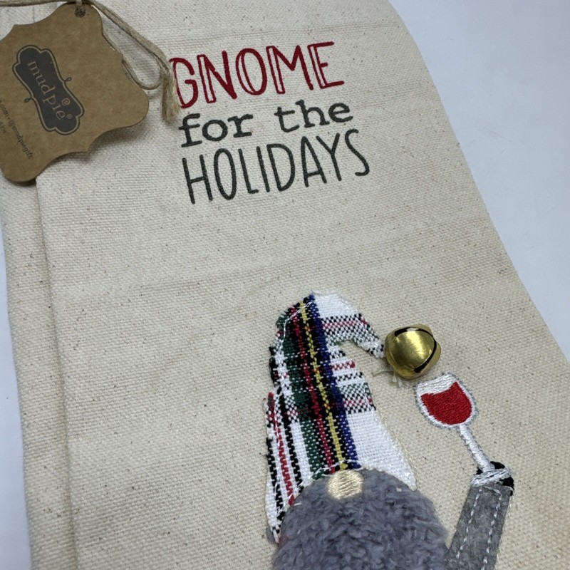Mud Pie New With Tags Holidays Gnome Dangle Wine Bag #48600132H gallery