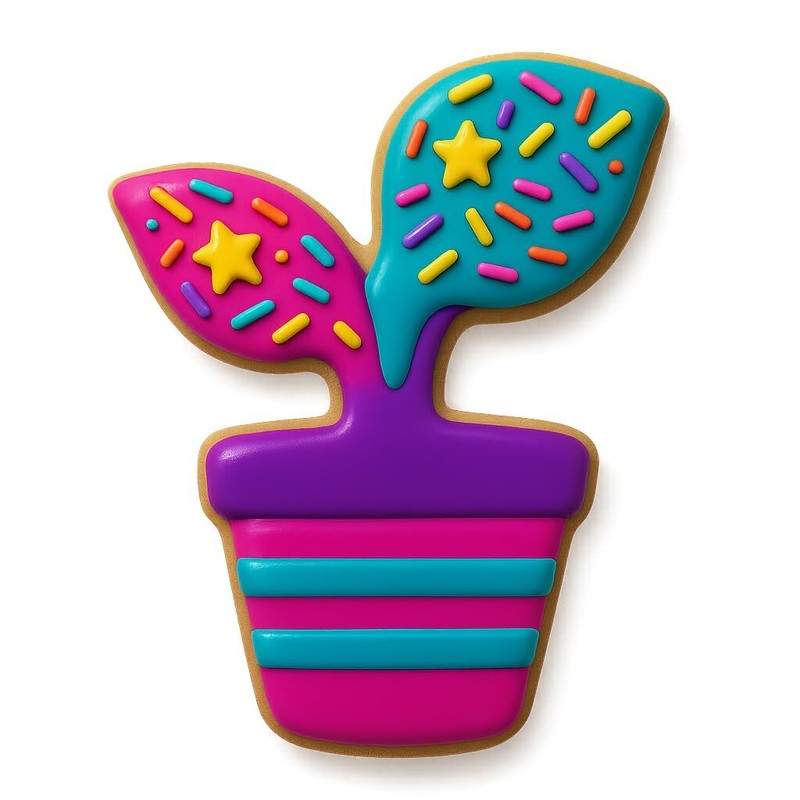 Potted Sprout Cookie Cutter – 3.5x2.29" Fun Garden Plant (Random Color) gallery
