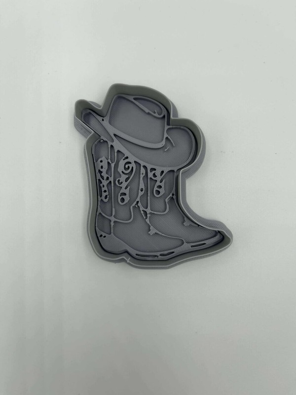 Country Boot w/Hat Cookie Cutter & Stamp – Sugar Cookie – Multiple sizes