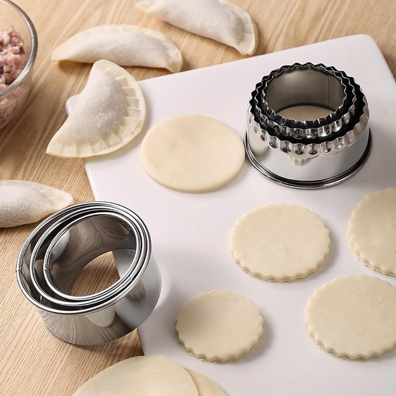 Biscuit Cutters Set, Round Cookie Cutters, Stainless Steel Dumpling Cutters,C... gallery
