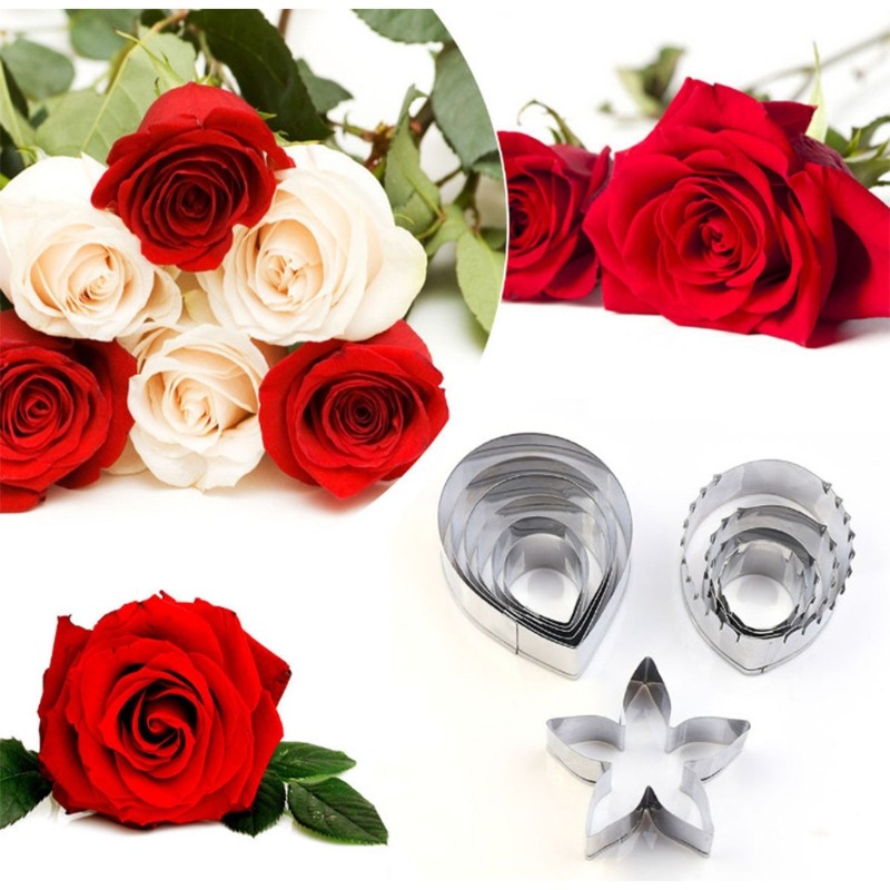 Rose Leaf Petal Silicone Cake Mold Handmake DIY Cake Biscuits Silicone Mould gallery