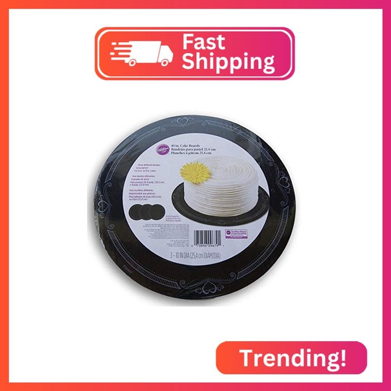 Wilton 10 Inch Cake Boards for 8 or 9 Inch Cakes – 3 Count