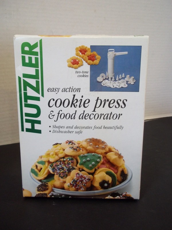 hutzler easy action cookie press and food decorator spritz christmas shapes #2