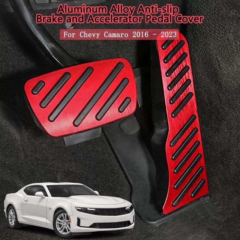 Aluminum Alloy Gas Brake Pedal Cover for Chevy Camaro 2016 2017 2018 2019 202... gallery