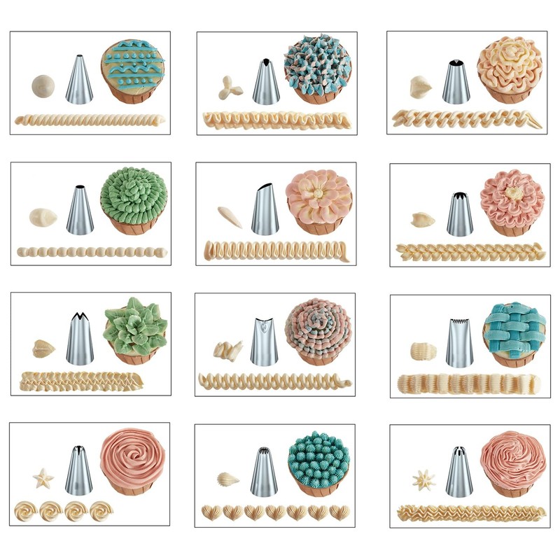 21pcs/set Cake Decorating Tools,Piping Bags and Tips Set;with 2pcs Reusable I... gallery