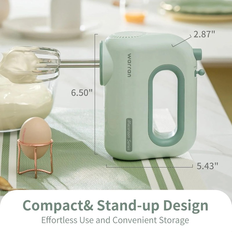 300W Compact Lightweight Electric Hand Mixer, with Powerful Quiet DC Motor for B gallery