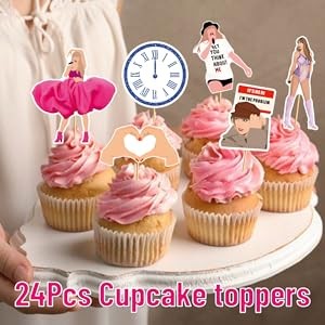 24pcs Happy Birthday Cupcake Toppers, In My Birthday Era Cupcake Toppers, Super gallery