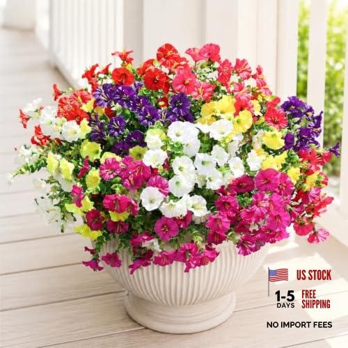 Artificial Six Mixed(2 Purple, 2 Red, 2 Fuchsia, 2 Hot Pink, 2 White, 2 Yellow)