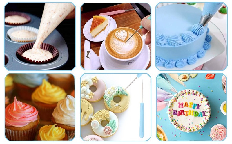 122PCS Tipless Piping Bags Disposable Pastry Bag 12 Inch 100PCS Icing Bags, 10 gallery