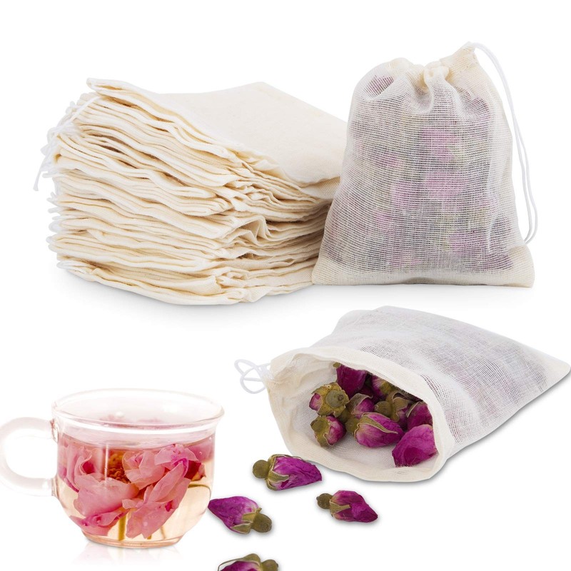50Pcs Cotton Muslin Bags-3.94 x 3.15 Inches Eco-friendly Drawstring Bags for …