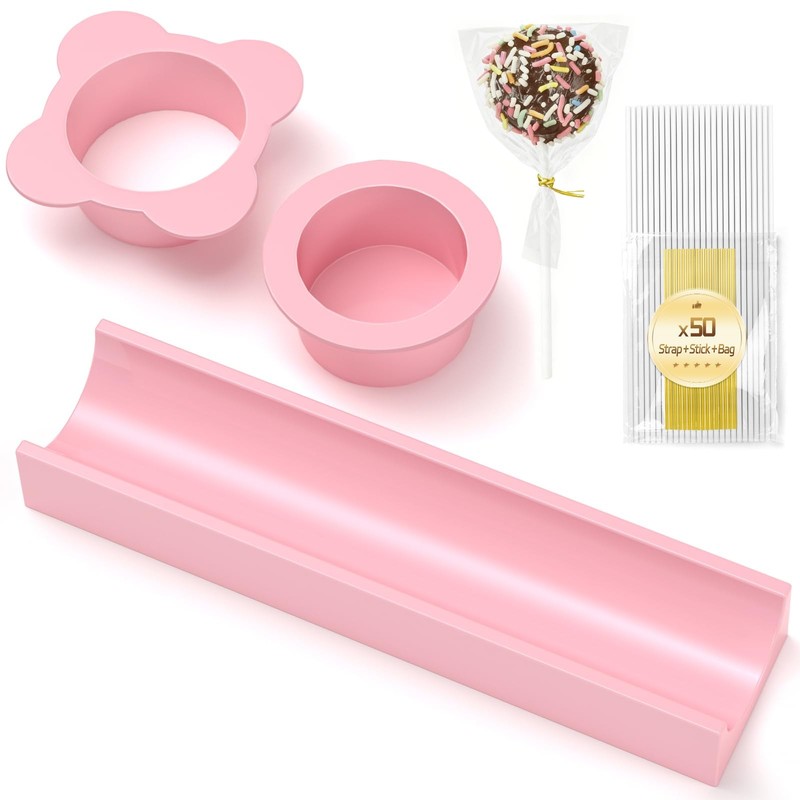 Round Cake Pop Mold Set with 50PCS Sticks Bags Ties,1.75 Inch Cake Pop Cutter…
