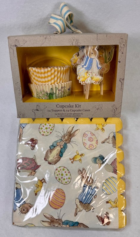 Peter Rabbit Beatrix Potter Easter Cupcake Kit 24 Toppers & Liners & Napkins