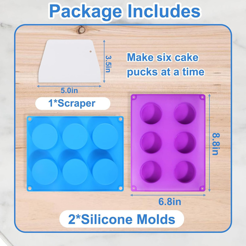 Silicone Cake Puck Mold Set,Chocolate Covered Flat Cake Pop Mold for Cookie Cand gallery