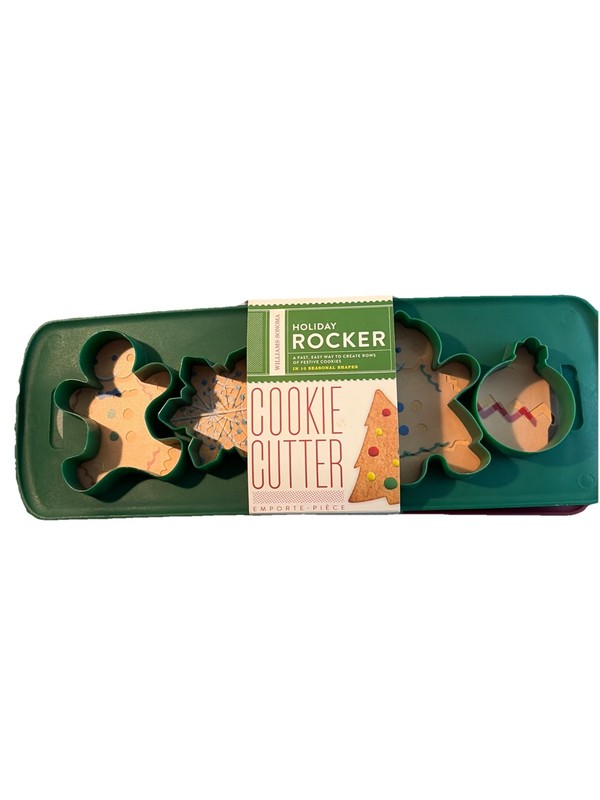 NEW Williams Sonoma Christmas Holiday Rocker Cookie Cutters Set of 2 (10 shapes)