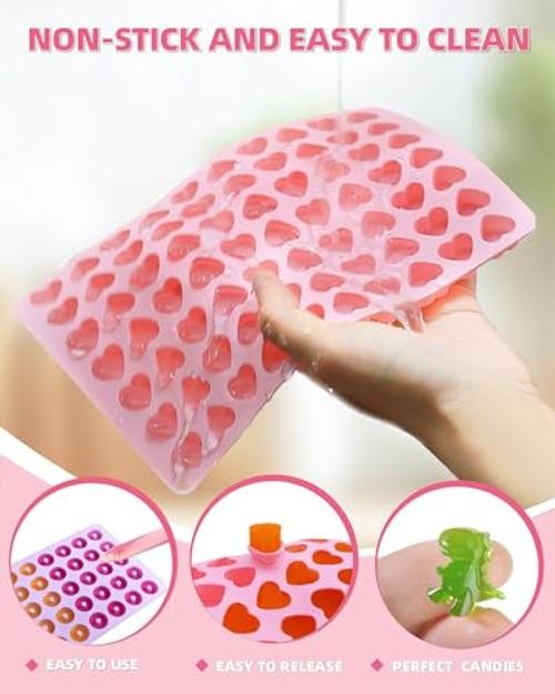 Silicone Gummy Molds Set of 5, Non-stick Candy Chocolate Mixed Molds 5 Pcs gallery