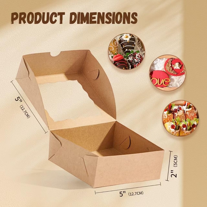 24 Pack 5x5x2 Inches Bakery Boxes - Boxes for Chocolate Covered Strawberries,... gallery