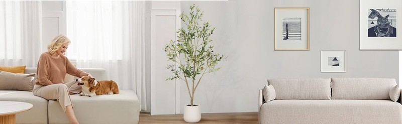 Artificial Olive Tree 6FT Tall Faux Olive Tree Artificial Indoor with gallery