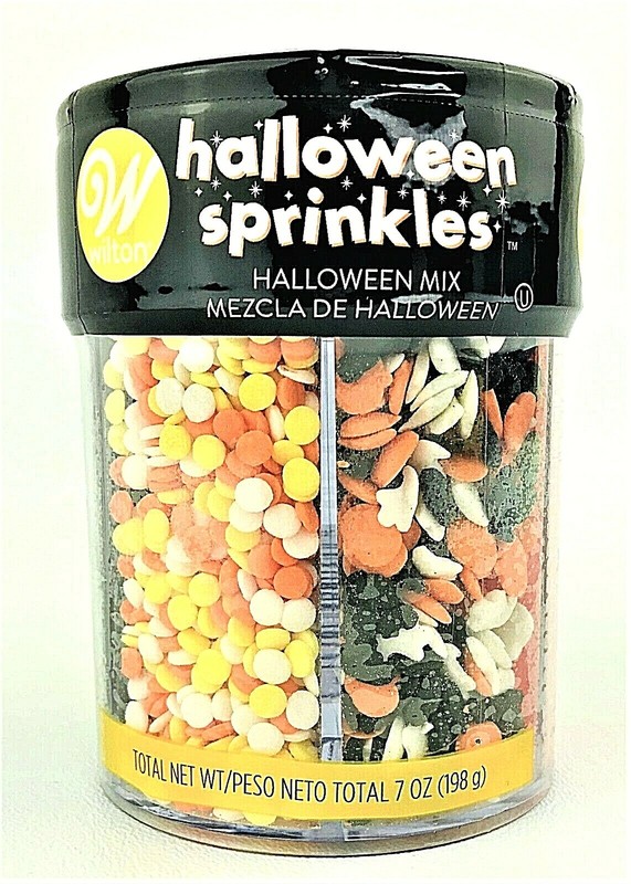 Wilton Halloween Sprinkles Mix Black Orange Decoration Cookie Bake NEW SEALED