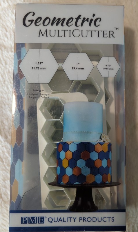 PME GMC104 Geometric MultiCutter Hexagon shape, 3 sizes Standard White