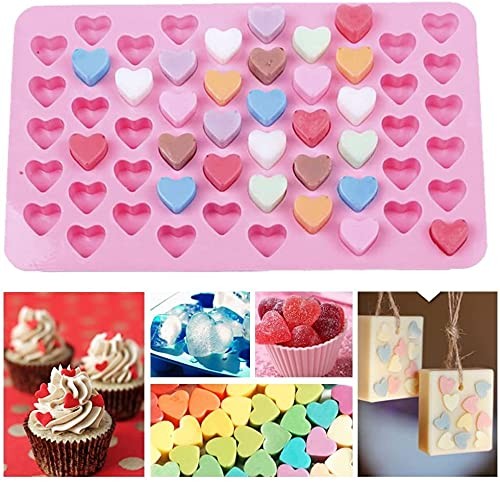 Vpqnee 3 Pack Mini Silicone Gummy Candy Chocolate Molds Contains Small Hearts... gallery