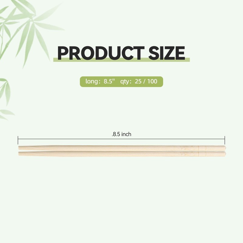 8.5 Inch X 25 Pairs Disposable Chopsticks,Simplea and Minimalistic Design,Mor... gallery