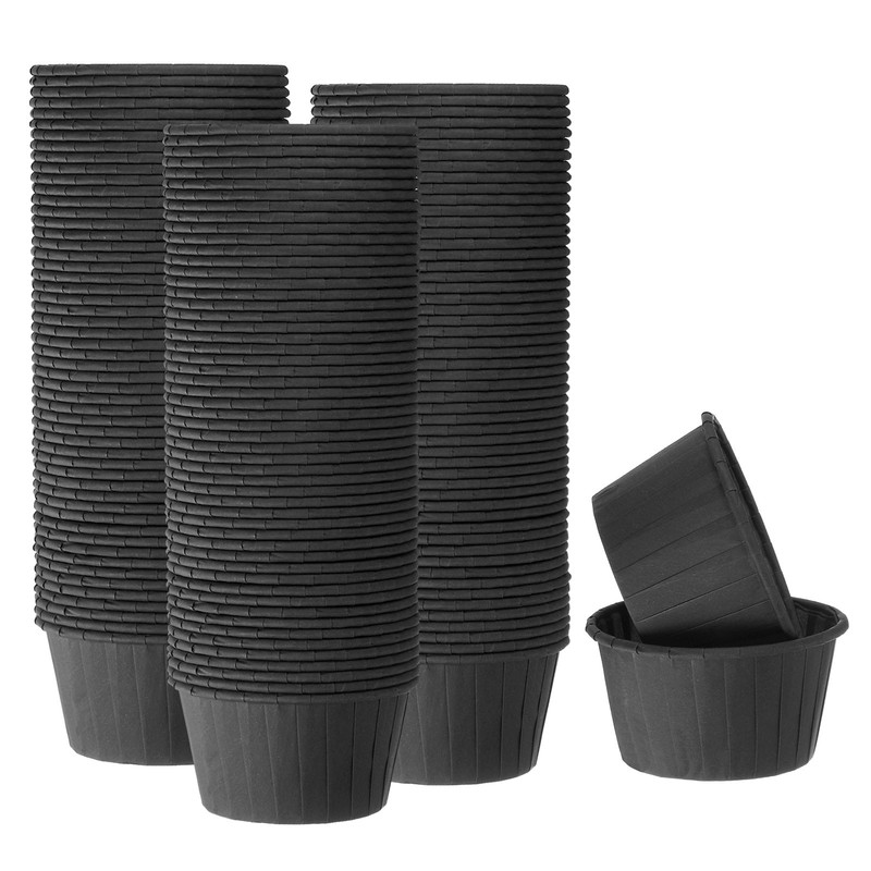150Pcs Black Cupcake Baking Cups 3.5oz Paper Cupcake Liners
