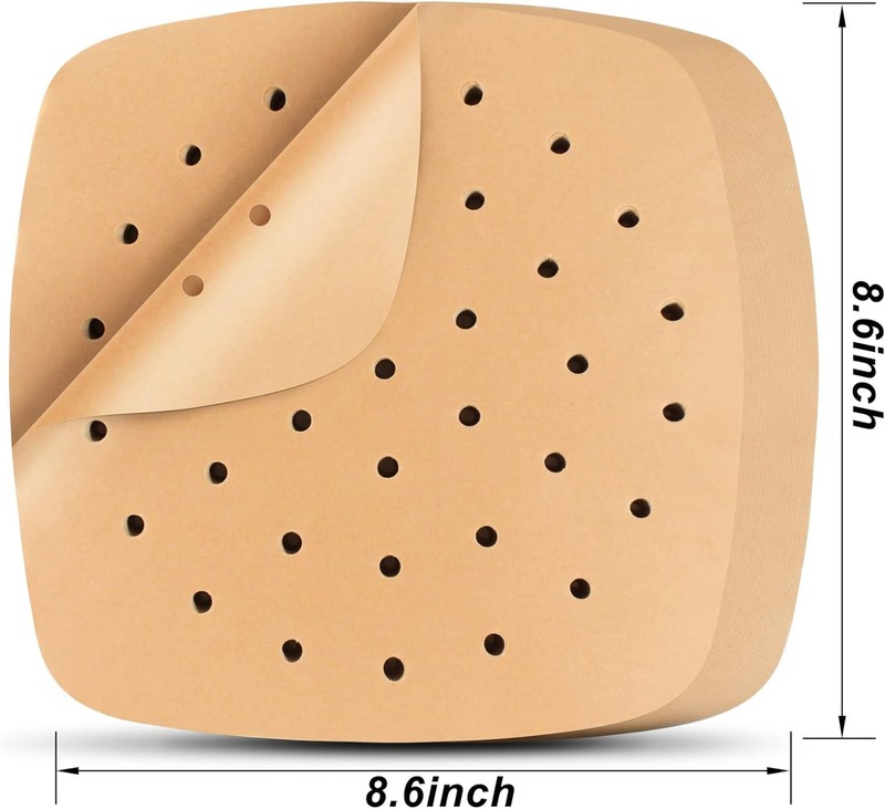 Air Fryer Liners, 200Pcs Square, 8.5 Inch Perforated Parchment Paper gallery