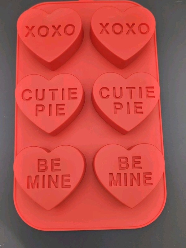 Valentine’s Day Silicone 3D Heart Shaped Mold soap Chocolate Baking red