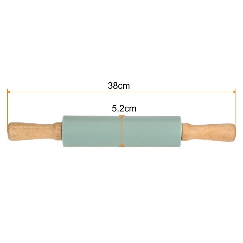 Silicone Rolling Pins for Baking 38cm x 5.2cm Dark Green gallery